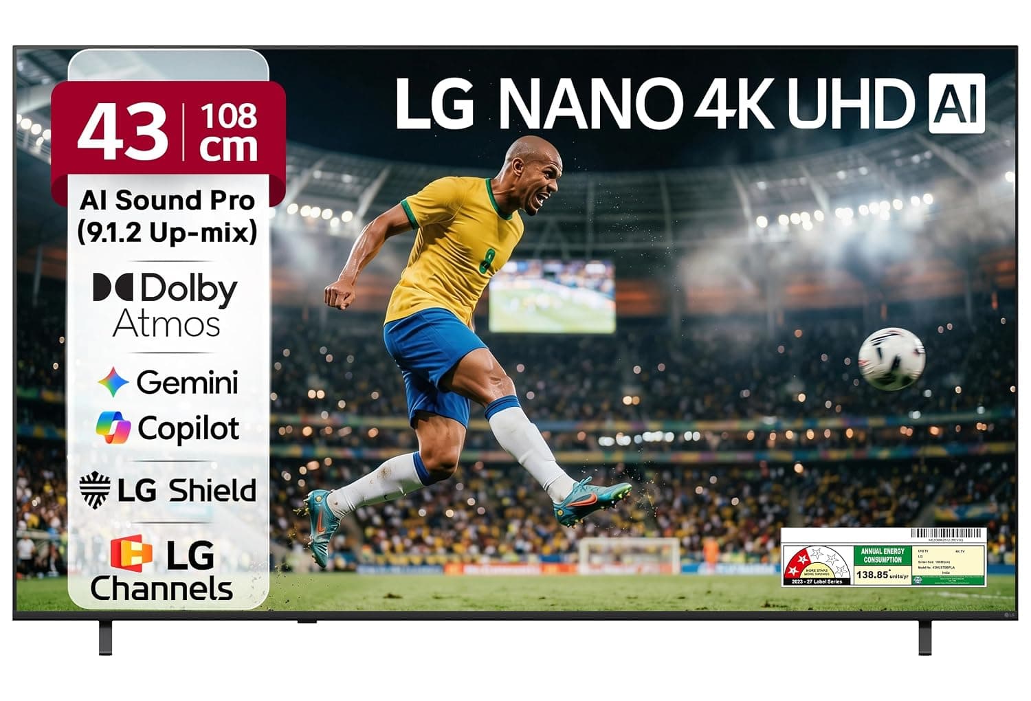 LG NU87 AI Nano 4K Smart TV (43") on Amazon India