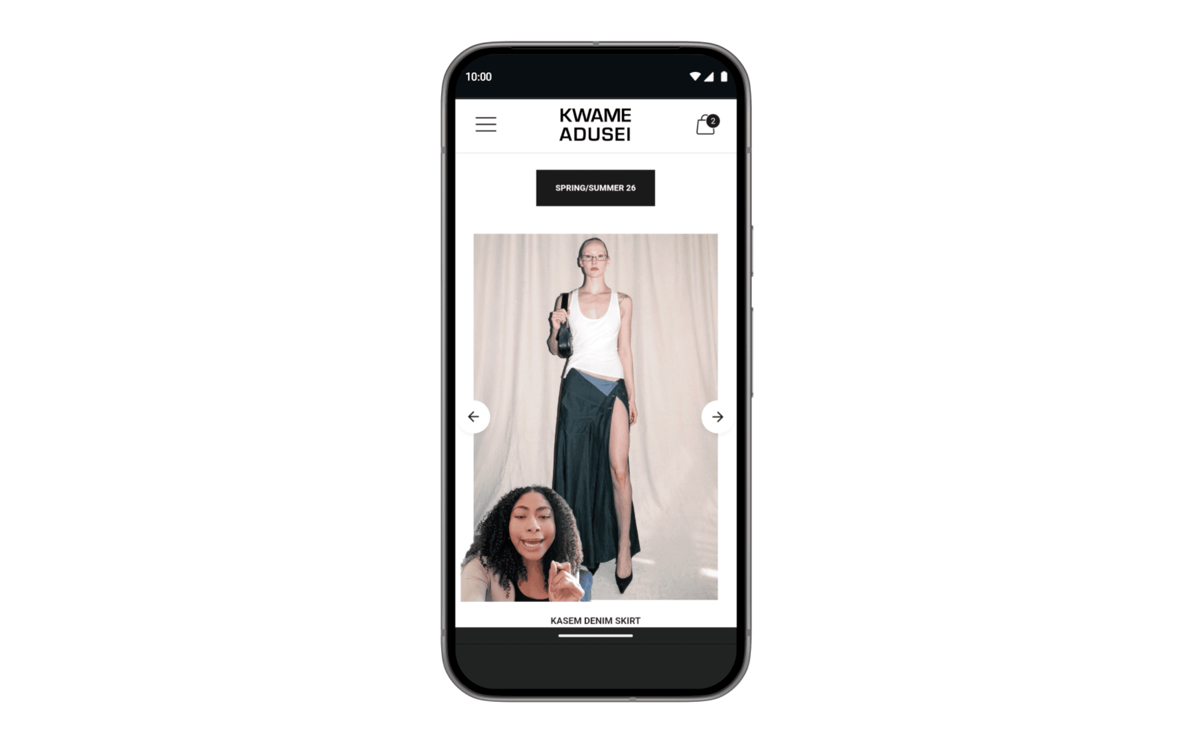 Android 17 Screen Reactions with a live video bubble over a shopping app