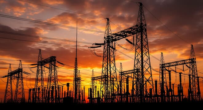 High-voltage transmission lines under strain from AI data center electricity demand