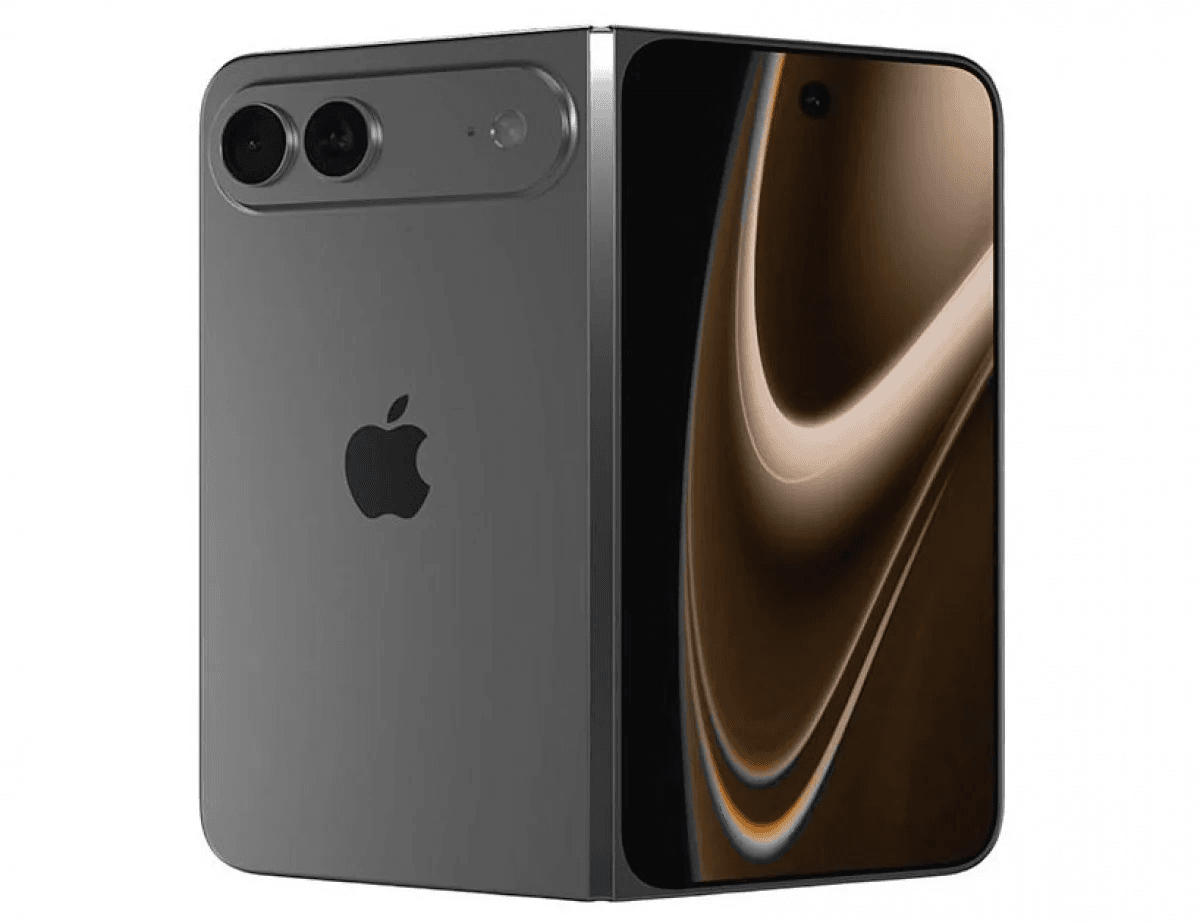 Apple's first foldable iPhone, expected to launch September 2026 with a book-style design