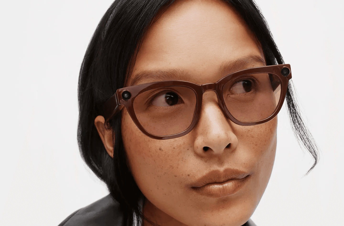 Samsung's first Android XR Intelligent Eyewear worn on-face, shown at Galaxy Unpacked 2026 in London