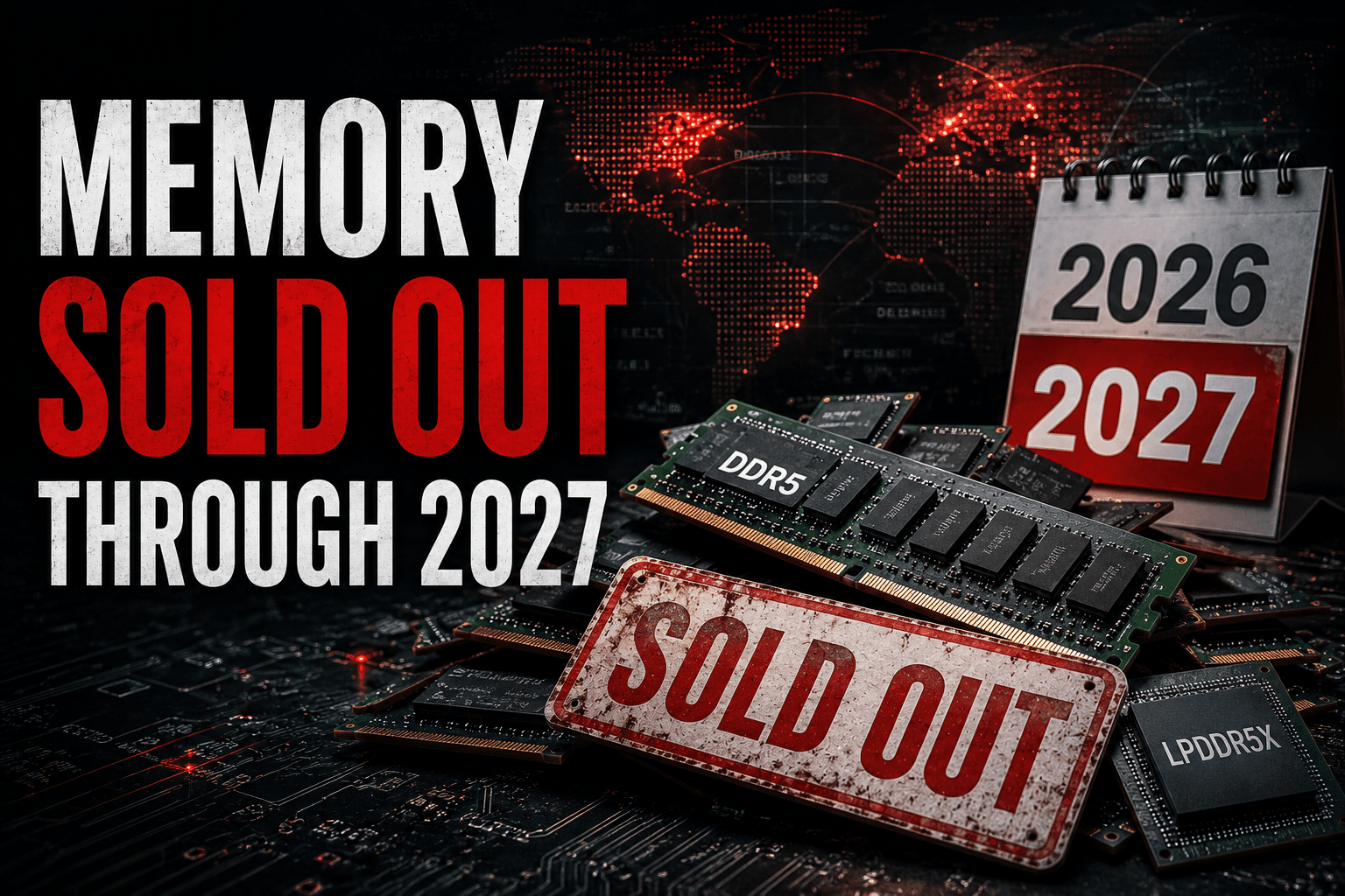 2027 DRAM and HBM production sold out — memory shortage deepens as AI demand books the entire fab calendar