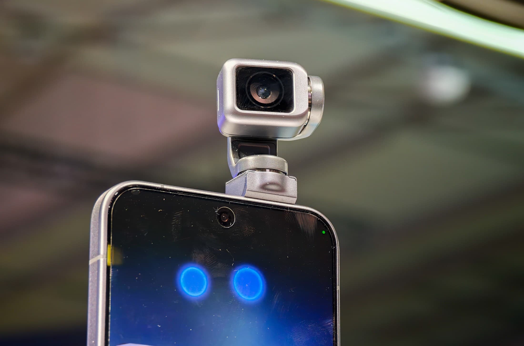 Honor Robot Phone from the rear with its motorized 200MP gimbal camera fully deployed